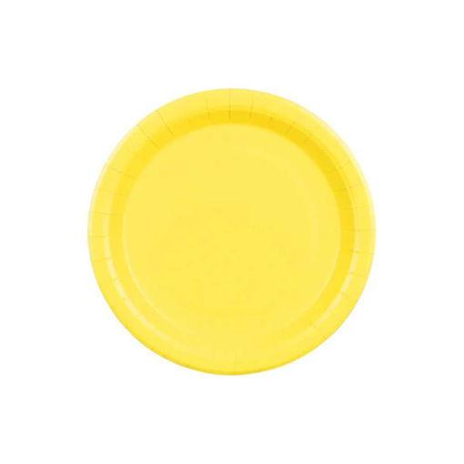 Picture of PAPER PLATES YELLOW 23CM - 6 PACK